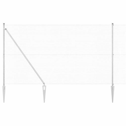 vidaXL Valla de alambre soldado con picos 10 x 1,6 m Acero Galvanizado