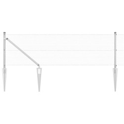 vidaXL Valla de alambre soldado con picos 25 x 0,6 m Acero Galvanizado