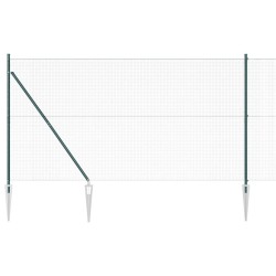 vidaXL Valla de alambre soldado con picos 10 x 1,4 m Verde Malla