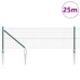 vidaXL Valla de alambre soldado con picos 25 x 0,6 m Verde Malla