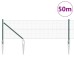 vidaXL Valla de alambre soldado con picos 50 x 0,5 m Verde Malla