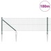 vidaXL Valla de alambre soldado con picos 100 x 0,8 m Verde Malla