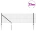 vidaXL Valla de alambre soldado con picos 25 x 0,4 m Gris Malla