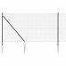 vidaXL Valla de alambre soldado con picos 25 x 1,4 m Gris Malla