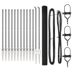 vidaXL Valla de alambre soldado con picos 25 x 1,5 m Gris Malla