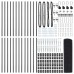 vidaXL Valla de alambre soldado con picos 50 x 1 m Gris Malla
