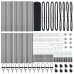 vidaXL Valla de alambre soldado con picos 100 x 0,4 m Gris Malla