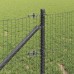 vidaXL Valla de alambre soldado con picos 100 x 0,6 m Gris Malla