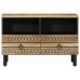 vidaXL Mueble de TV madera maciza de mango rugosa negro 70x33,5x46 cm