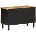 vidaXL Mueble de TV madera maciza de mango rugosa negro 70x33,5x46 cm