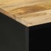 vidaXL Mueble de TV madera maciza de mango rugosa negro 70x33,5x46 cm