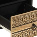 vidaXL Mueble de TV madera maciza de mango rugosa negro 70x33,5x46 cm