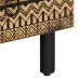 vidaXL Mueble de TV madera maciza de mango rugosa negro 70x33,5x46 cm