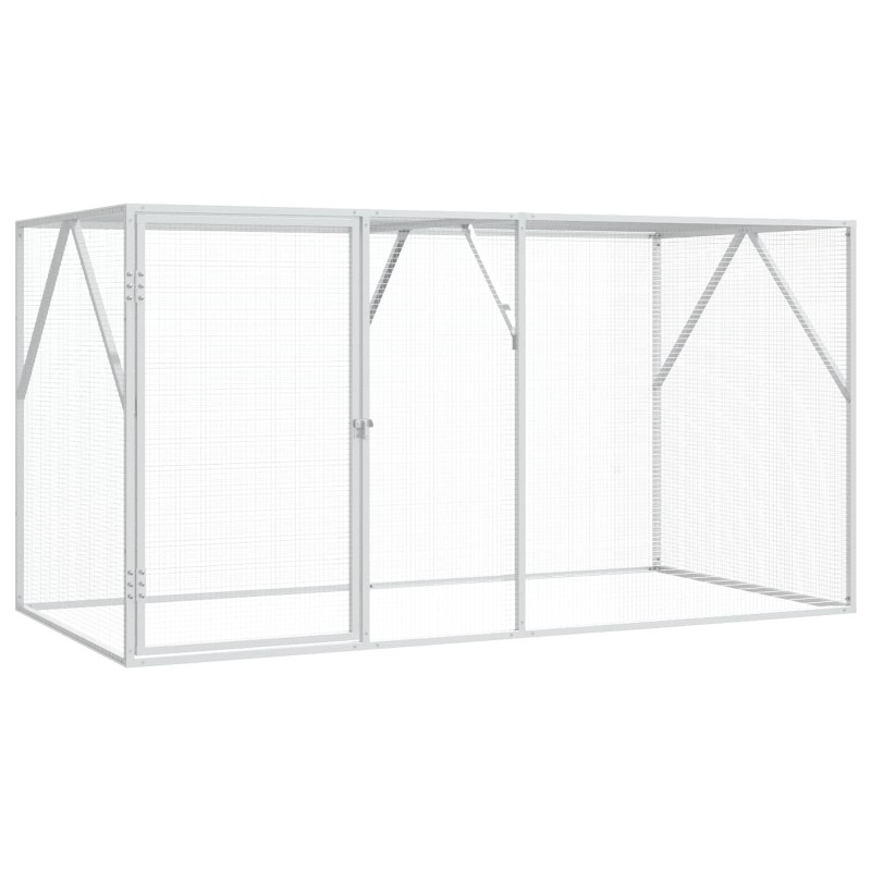 vidaXL Jaula para Aves Antracita 208 x 102 x 108 cm Acero Galvanizado