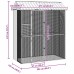 vidaXL Jaula para Aves Gris 215 x 110 x 247 cm Acero Galvanizado