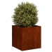 vidaXL Jardinera oxidada 40x40x40 cm acero corten