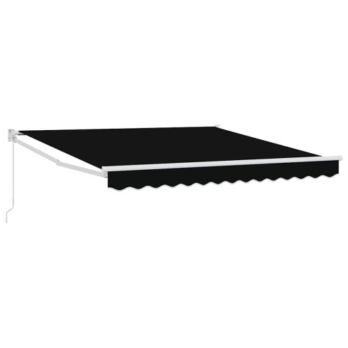 vidaXL Toldo retráctil Negro 350 x 250 cm 100% Poliéster y Aluminio