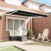 vidaXL Toldo retráctil Negro 350 x 250 cm 100% Poliéster y Aluminio