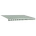 vidaXL Toldo retráctil Verde y blanco 450 x 350 cm Poliéster