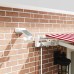 vidaXL Toldo retráctil Rojo y blanco 500 x 300 cm Poliéster