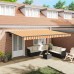 vidaXL Toldo retráctil Amarillo y Naranja 500 x 350 cm Poliéster
