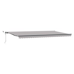 vidaXL Toldo retráctil Gris Claro 600 x 300 cm Poliéster