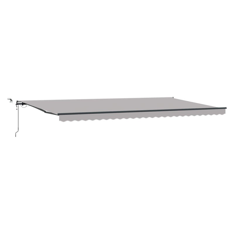 vidaXL Toldo retráctil Gris Claro 600 x 300 cm Poliéster