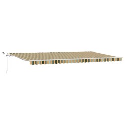 vidaXL Toldo retráctil Verde y amarillo 600 x 300 cm Poliéster