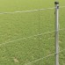 vidaXL Valla de campo Plateado