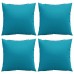 vidaXL Cojines para sofá, 4 unidades, color azul, 60x60 cm, tela