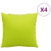 vidaXL Cojines para sofá, 4 unidades, verde brillante, 60x60 cm, tela