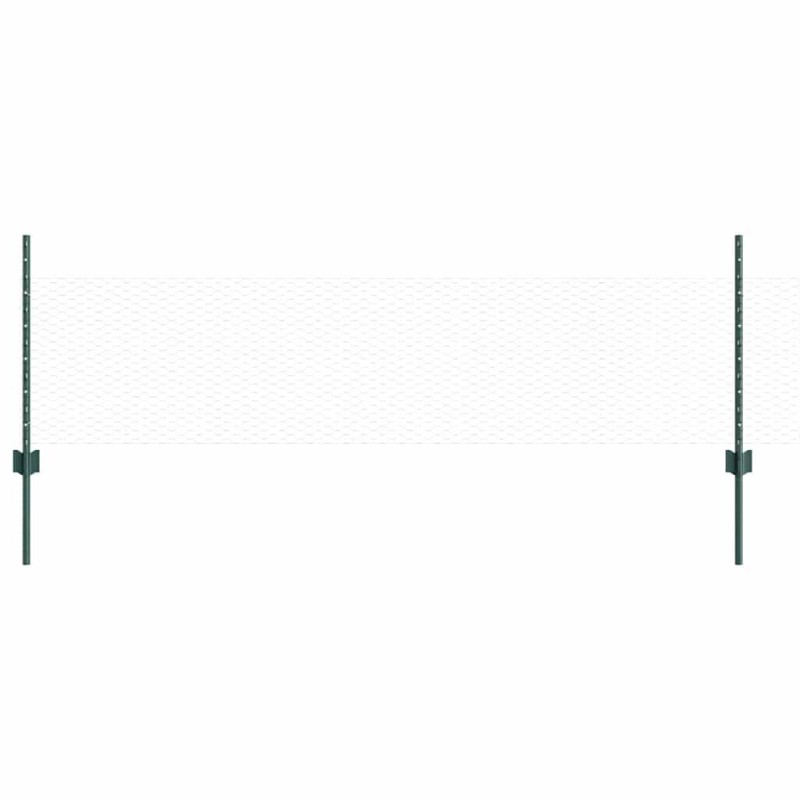 vidaXL Valla hexagonal con poste 25 x 0,5 m Acero recubierto de PVC