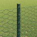 vidaXL Valla hexagonal con poste 25 x 1,2 m Acero recubierto de PVC