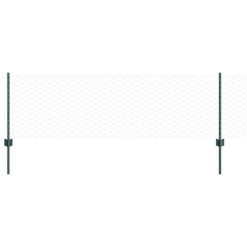 vidaXL Valla hexagonal con poste 50 x 0,6 m Acero recubierto de PVC