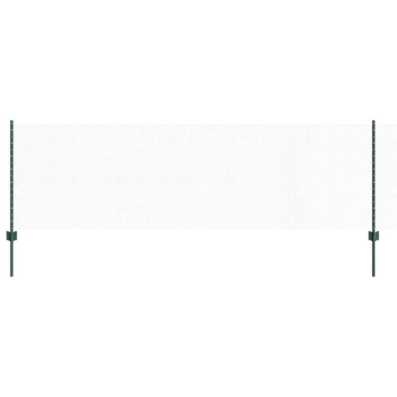 vidaXL Valla hexagonal con poste 100 x 0,8 m Acero recubierto de PVC