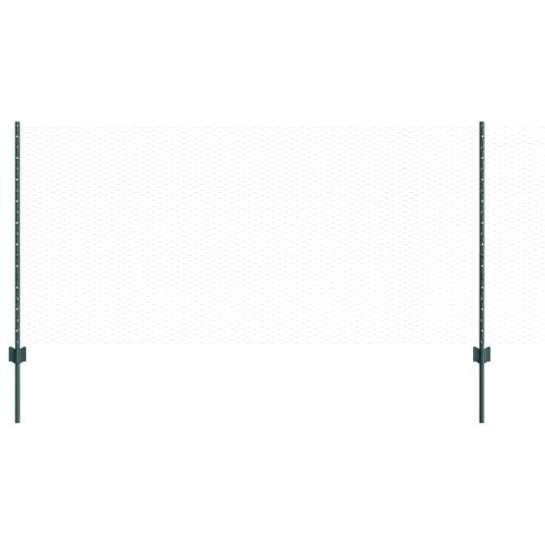 vidaXL Valla hexagonal con poste 100 x 1 m Acero recubierto de PVC