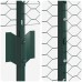 vidaXL Valla hexagonal con poste 100 x 1 m Acero recubierto de PVC