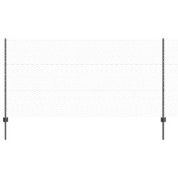 vidaXL Valla hexagonal con poste 10 x 1,2 m Acero recubierto de PVC