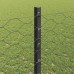 vidaXL Valla hexagonal con poste 10 x 1,2 m Acero recubierto de PVC