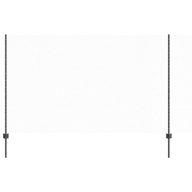 vidaXL Valla hexagonal con poste 10 x 1,4 m Acero recubierto de PVC
