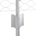 vidaXL Valla hexagonal con poste 10 x 0,5 m Acero Galvanizado Plateado