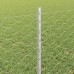 vidaXL Valla hexagonal con poste 25 x 0,8 m Acero Galvanizado Plateado