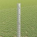 vidaXL Valla hexagonal con poste 25 x 1,2 m Acero Galvanizado Plateado