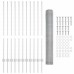 vidaXL Valla hexagonal con poste 25 x 1,2 m Acero Galvanizado Plateado