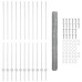 vidaXL Valla hexagonal con poste 25 x 1,6 m Acero Galvanizado Plateado