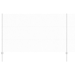 vidaXL Valla hexagonal con poste 50 x 1,4 m Acero Galvanizado Plateado
