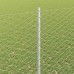 vidaXL Valla hexagonal con poste 50 x 1,4 m Acero Galvanizado Plateado