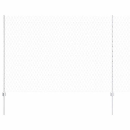 vidaXL Valla hexagonal con poste 50 x 1,6 m Acero Galvanizado Plateado