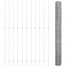 vidaXL Valla hexagonal con poste 50 x 1,6 m Acero Galvanizado Plateado