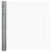vidaXL Valla hexagonal con poste 50 x 1,6 m Acero Galvanizado Plateado
